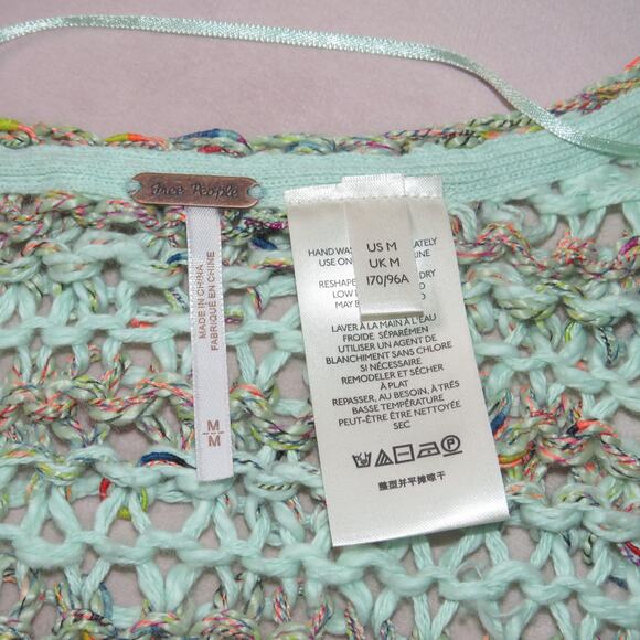 Free People Sugared Mint Lake Life Cropped Knit Pullover Sweater - Picture 9 of 12